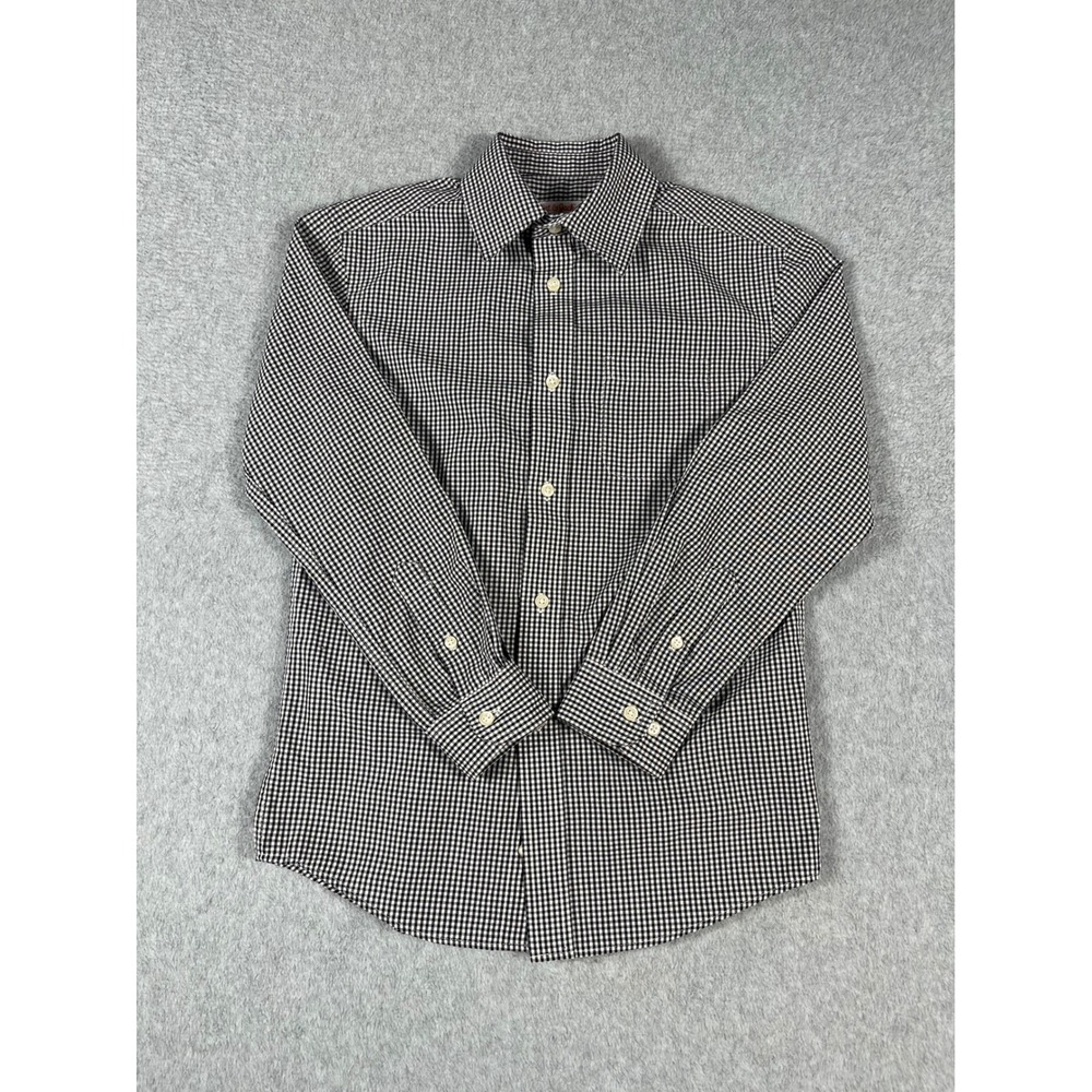 Cat & Jack Kids Black White Gingham Button Down Shirt Size M 8/10 Long Sleeve